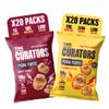 THE CURATORS High Protein Pork Puffs Mixed Pack, 10 x Original Salted, 10 x Smoky Bacon, 25g (20 Packs) High Protein Crisp Low Carb Keto Gluten Free Savoury Snack view 1