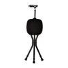 Cane Stool Golf Walking Seats Retractable Lightweight Walking Stick with LED Light for Elderly Outdoor Travel Rest Stool Folding Chair Crutches It's so kind of you Safehappy view 1