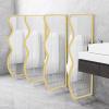 YXFAZPP Urinal Partition Hotel Public Toilet Urinal Divider with Translucent Glass, Shopping Malls Urinal Partition for Privacy Protection, Men's Waterproof Urinal Screen (Gold 3PCS) view 1
