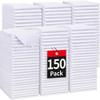 HOMERHYME Shop Towels, 150 Pack Cleaning Rags, Microfiber Cleaning Cloths, Bulk Multipurpose Lint-Free Cleaning Wipes for Car, Shop, Office, Household Cleaning 11.5"*11.5" White view 1