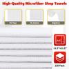 HOMERHYME Shop Towels, 150 Pack Cleaning Rags, Microfiber Cleaning Cloths, Bulk Multipurpose Lint-Free Cleaning Wipes for Car, Shop, Office, Household Cleaning 11.5"*11.5" White view 2