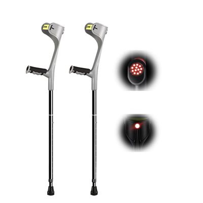 1 Pair of Forearm Crutches,Crutches for Adults,Comfortable Grip,Crutches for Walking,Heavy Duty Non-Slip Rubber Feet,Mobility Aid for Elderly, Seniors & HandicapGrey It's so kind of you Safehappy