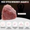 1.1lb Bulk Raw Red Strawberry Quartz Stone Rough Crystal-Natural Raw Stones Crystal for Tumbling, Cabbing, Fountain Rocks, Decoration,Polishing, Wire Wrapping, Wicca & Reiki Crystal Healing view 2