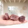 1.1lb Bulk Raw Red Strawberry Quartz Stone Rough Crystal-Natural Raw Stones Crystal for Tumbling, Cabbing, Fountain Rocks, Decoration,Polishing, Wire Wrapping, Wicca & Reiki Crystal Healing view 4