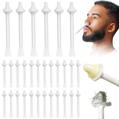 60Pcs Nose Wax Sticks, Nose Waxing Strips, Disposable Nose Hair Removal Sticks, Dual-End Nasal Wax Spatulas Strips, Nose Wax Strips Plastic, Nose Waxing Strips Nostril Cleaning Removal