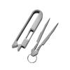 Mini Titanium Tweezers Keychain Tweezers with Belt Clip, EDC Gadgets for Men, Stowable Tweezers Tool for Outdoor Travel Camping Hiking Emergency view 1