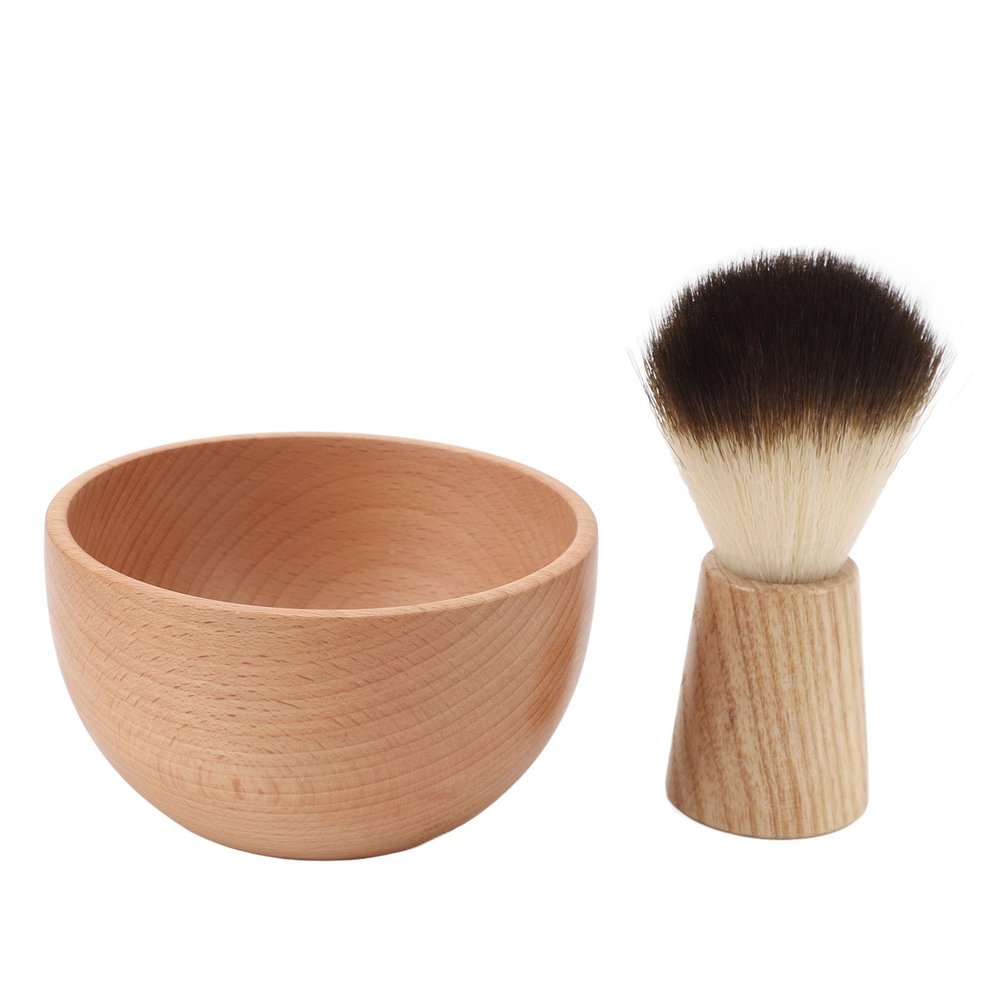 Men's Shaving Kit,Premium Faux Animal Hair Shaving Brush Set, Compact and Portable, Professional Resin Material