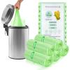100 x 30 Liter Green Bin Bags with Handle, 23.6 * 25.6in/8Gallon Portable Food Waste Bags Medium Kitchen Bin Liners Food Caddy Bags for Office Bathroom Kitchen Garbage Bin view 1