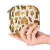 Period Kit Bag for Girls Women Ladies, Jungle Element Sanitary Napkin Disposal Bags, Large Capacity Zipper Menstrual Pad Pouch view 4