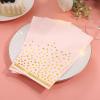 100 Pcs Pink Napkins Disposable - Pink and Gold Dinner Napkins Light Pink Paper Napkins for Bathroom Wedding Bridal Baby Shower Birthday Party Supplies view 4