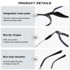 ABETOS Womens Mens Reading Glasses Retro Polygon Metal Blue Light Blocking Readers Fashion Lightweight Round Lens Eyeglasses Anti Eyestrain, Transparent Purple 200 view 4