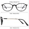 ABETOS Womens Mens Reading Glasses Retro Polygon Metal Blue Light Blocking Readers Fashion Lightweight Round Lens Eyeglasses Anti Eyestrain, Transparent Brown 050 view 2