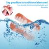 Flipped Warmth 2 Pair Instant Veneers Fake Teeth Clip in Veneers, Dentures False Teeth Veneers Top And Bottom Snap on Veneers Teeth Temporary Cosmetic Teeth Veneer for Men And Women view 3