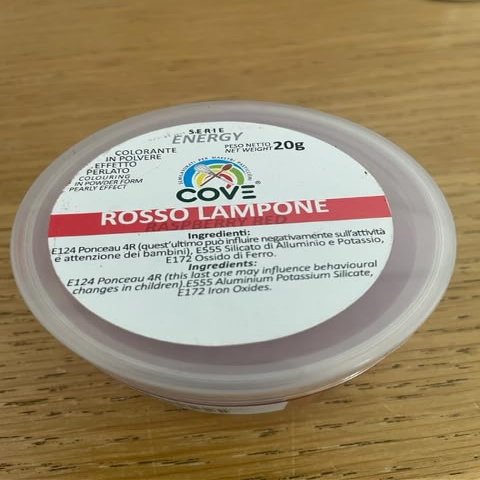 20 GR COLOURING IN POWDER PEARLY "RASPBERRY RED DUST" COVE