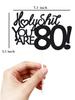 80 Cake Toppers, 80 Birthday Cake Toppers-Black Glitter, Funny 80th Cake Topper for Men For Women, 80th birthday decorations,80th Birthday Cake Topper Eighty Happy 80th Birthday Cake Topper view 2