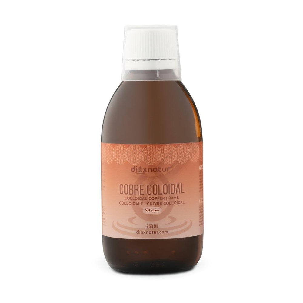 DIOXNATUR Colloidal Copper 250 ml - Liquid Solution 20 ppm - 99.99% Purity