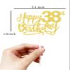 38 Birthday Cake Toppers, 38th birthday decorations, 38th Cake Topper for Men,38 Cake Topper For Women, 38th Birthday Cake Topper thirty eight Gold Glitter view 2
