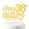 38 Birthday Cake Toppers, 38th birthday decorations, 38th Cake Topper for Men,38 Cake Topper For Women, 38th Birthday Cake Topper thirty eight Gold Glitter view 3
