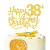 38 Birthday Cake Toppers, 38th birthday decorations, 38th Cake Topper for Men,38 Cake Topper For Women, 38th Birthday Cake Topper thirty eight Gold Glitter view 4