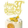 37 Birthday Cake Toppers, 37th birthday decorations, 37th Cake Topper for Men,37 Cake Topper For Women, 37th Birthday Cake Topper thirty seven Gold Glitter view 4