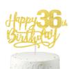 36 Birthday Cake Toppers, 36th birthday decorations, 36th Cake Topper for Men,36 Cake Topper For Women, 36th Birthday Cake Topper thirty six Gold Glitter view 3