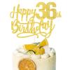 36 Birthday Cake Toppers, 36th birthday decorations, 36th Cake Topper for Men,36 Cake Topper For Women, 36th Birthday Cake Topper thirty six Gold Glitter view 4