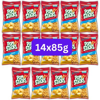 (14x85g Salted) Lorenz Pomsticks Potato Sticks Paprika And Salted Full Case