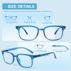 Kerecsen 6 Pack Reading Glasses for Women and Men Blue Light Blocking, Spring Hinge Lightweight Anti Glare Computer Readers (6 Mix Color, 4.0, x) view 3