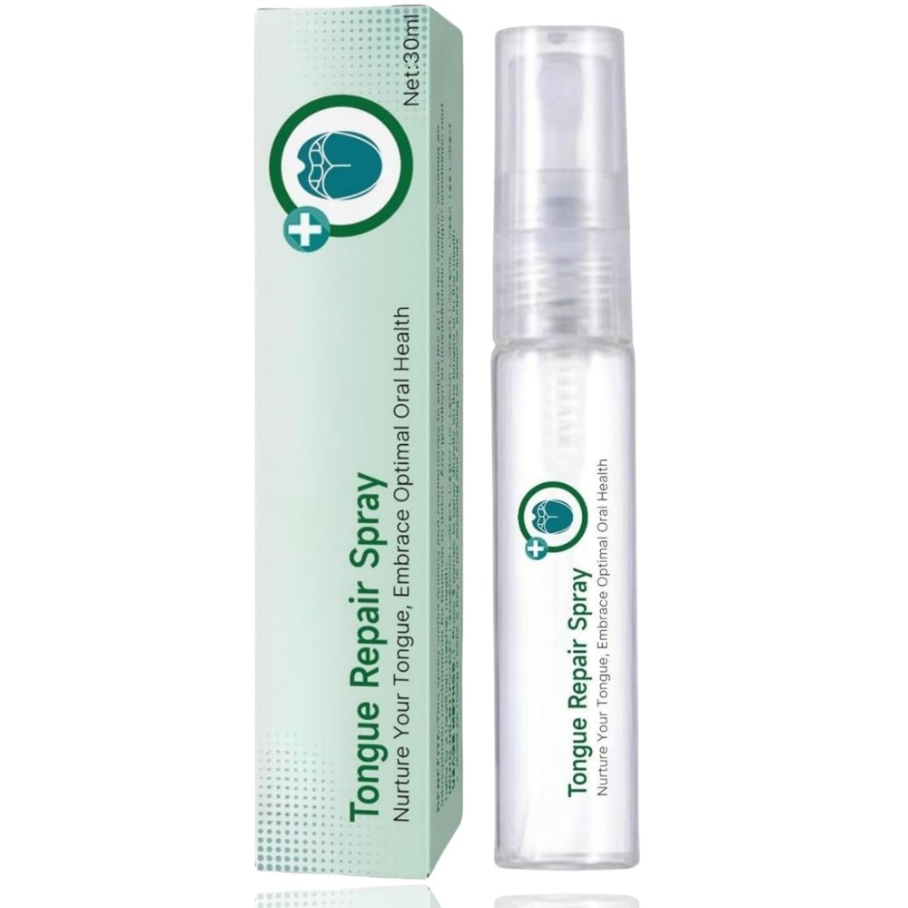 Tongue Repair Spray,Sore Tongue Relief,Mint Breath Spray,Breath Freshener Spray,Instant Dry Mouth Relief,Tongue Relief Treatment,Tongue Repair Spray for Dryness, White Coating and Bad Breath
