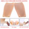Adima Silicone Calf Calf Corrector Fake Calf Leg Enhancer Arms Scar Cover Sleeves for Thin Skinny Legs Cosplay O-Shaped Leg Pad,Skin(1 pair),M view 3