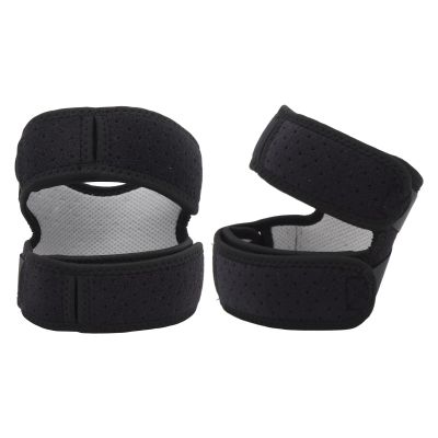 2 Pcs Knee Brace, Ergonomic Breathable Knee Braces, Adjustable Black Tendon Knee Strap for Exercising, Jumping, Cycling, Football, Walking, Hiking