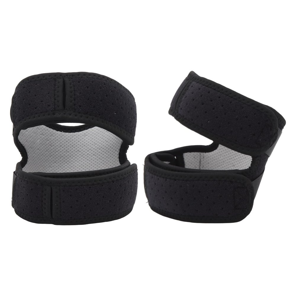 2 Pcs Knee Brace, Ergonomic Breathable Knee Braces, Adjustable Black Tendon Knee Strap for Exercising, Jumping, Cycling, Football, Walking, Hiking