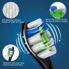8pcs Toothbrush Heads Compatible with Philips Sonicare Electric Toothbrush, 4pcs Precision Clean and 4pcs Whitening Clean Brush Heads,Black view 4
