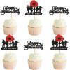 Keaziu 24 Pack Happy Memorial Day Red Flower Cupcake Picks Thanks For Your Service American National Memorial Day Theme Party Cake Decorations Supplies