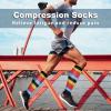 BONANGEL Compression Socks for Women & Men 4 Pairs 15-20 mmHg Graduated Stocking Knee High Best Support for Athletics, Running, Nurse, Hiking, Pregnancy, Flight view 2