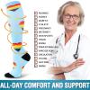 BONANGEL Compression Socks for Women & Men 4 Pairs 15-20 mmHg Graduated Stocking Knee High Best Support for Athletics, Running, Nurse, Hiking, Pregnancy, Flight view 4