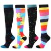 BISOUSOX Compression Socks for Men and Women - 15-20 mmHg Knee-High Flight Socks for Running, Sports, Pregnancy - Gift for Pregnant Women view 1