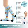 BISOUSOX Compression Socks for Men and Women - 15-20 mmHg Knee-High Flight Socks for Running, Sports, Pregnancy - Gift for Pregnant Women view 4