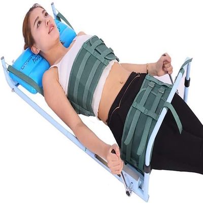 Back Lumbar Traction Device for Bed, Portable Home Use Cervical Spine Lumbar Spine Traction Extension Stretcher for Lumbago Low Back Pain Disc Herniation