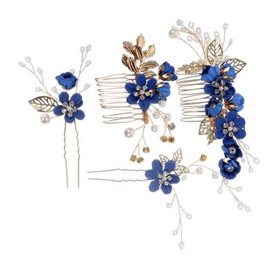 ABOOFAN Floral Hair Comb Bridal Headpiece Wedding Hair Accessories Rhinestone Hairpin for Women and Girls
