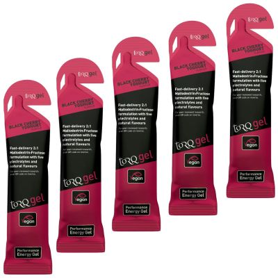 Contrast Torq Energy 45g Gel Sachets - Black Cherry Yoghurt (Pack of 5)