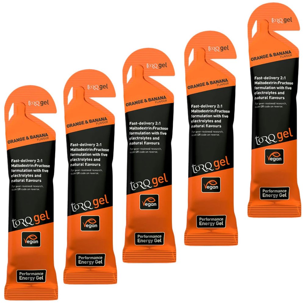 Contrast Torq Energy 45g Gel Sachets - Orange & Banana (Pack of 5)