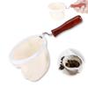 HuGuWdy Reusable Flannel Cloth Coffee Filter with Wooden Handle, Preferred Washable, White, 1 Count, Compatible with Coffee Maker view 1