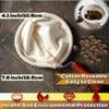 HuGuWdy Reusable Flannel Cloth Coffee Filter with Wooden Handle, Preferred Washable, White, 1 Count, Compatible with Coffee Maker view 2