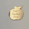 Set of 20 Best Teacher Ever Apple,Engraved Mirror Cupcake Disc Toppers for Graduation & Teacher Appreciation Party Decorations,Teacher Day Decoration Gift (Apple, Silver Mirror) view 2