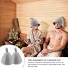 ZJIVQO 2PCS Thicken Wool Sauna Hat for Women and Men, Breathable Head Protection, Ideal for Sauna Hot Spring Bathroom, Grey view 4