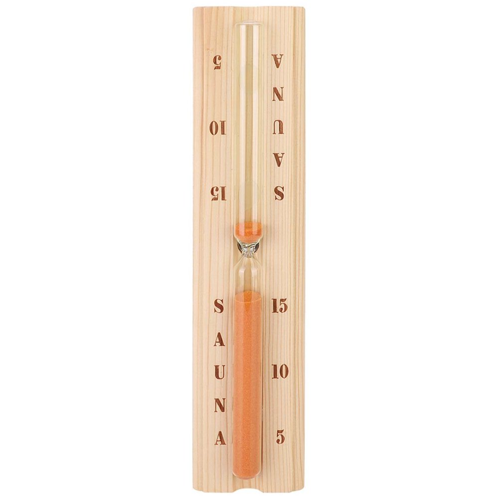 WGFOIP Sauna Hourglass, Accurate Sand Timer Heat Resistant Wooden Hour Glass Sandglass for Sauna Room