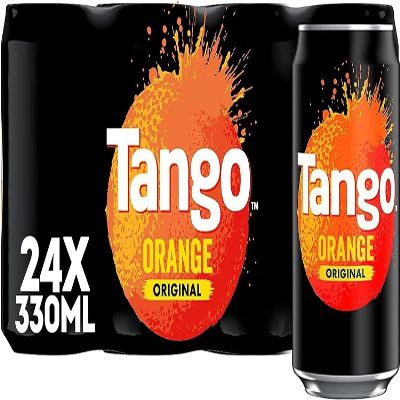 MegaBargain Tango Soft Drink Edition Cans Sugar Free Bursting With Flavour 24 x 330mls (24 x 330ml, Orange (Original Sugar))