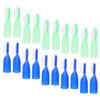 Gogogmee 20pcs Mini Toothbrushes Soft Small Manual Tooth Brushes for Prison Use Finger Teeth Cleaning, Blue and Light Green, Short Handle Oral Care Accessories view 1