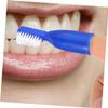 Gogogmee 20pcs Mini Toothbrushes Soft Small Manual Tooth Brushes for Prison Use Finger Teeth Cleaning, Blue and Light Green, Short Handle Oral Care Accessories view 2
